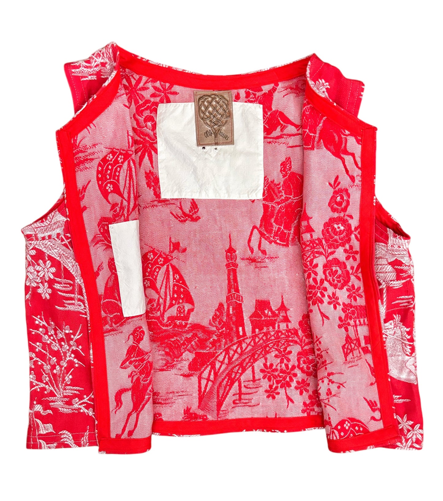 Chaleco rojo oriental