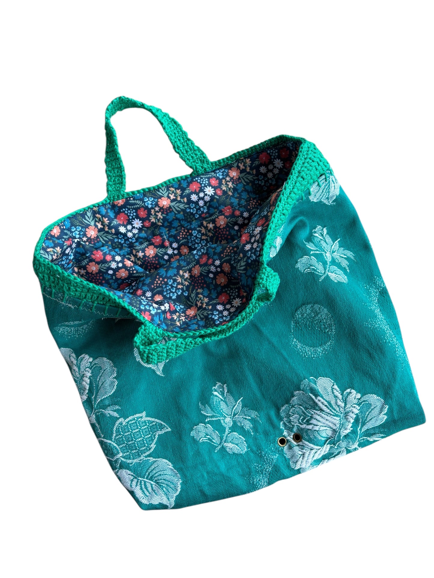Bolsa verde flor esmirna