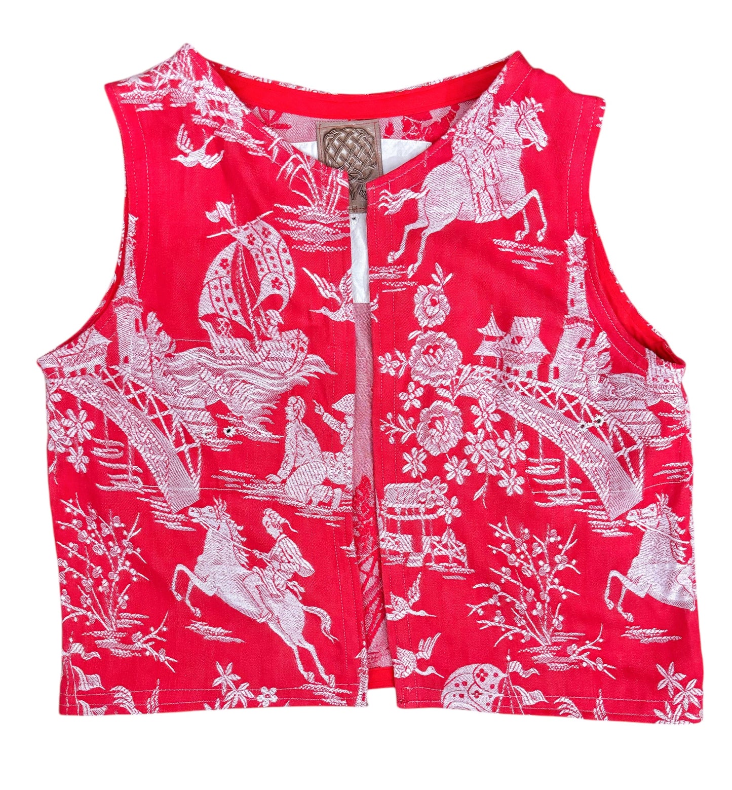 Chaleco rojo oriental