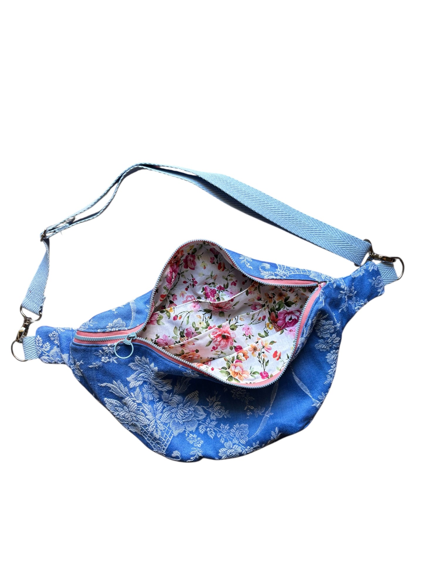 Ona “Riñonera” azul tejano