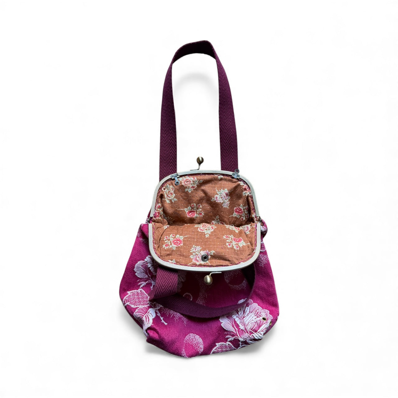 Bolsa ganchillo granate