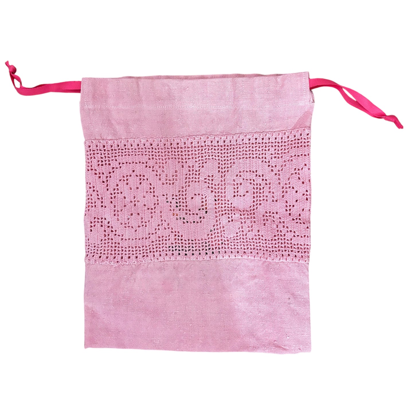 Bolsa lino bordada