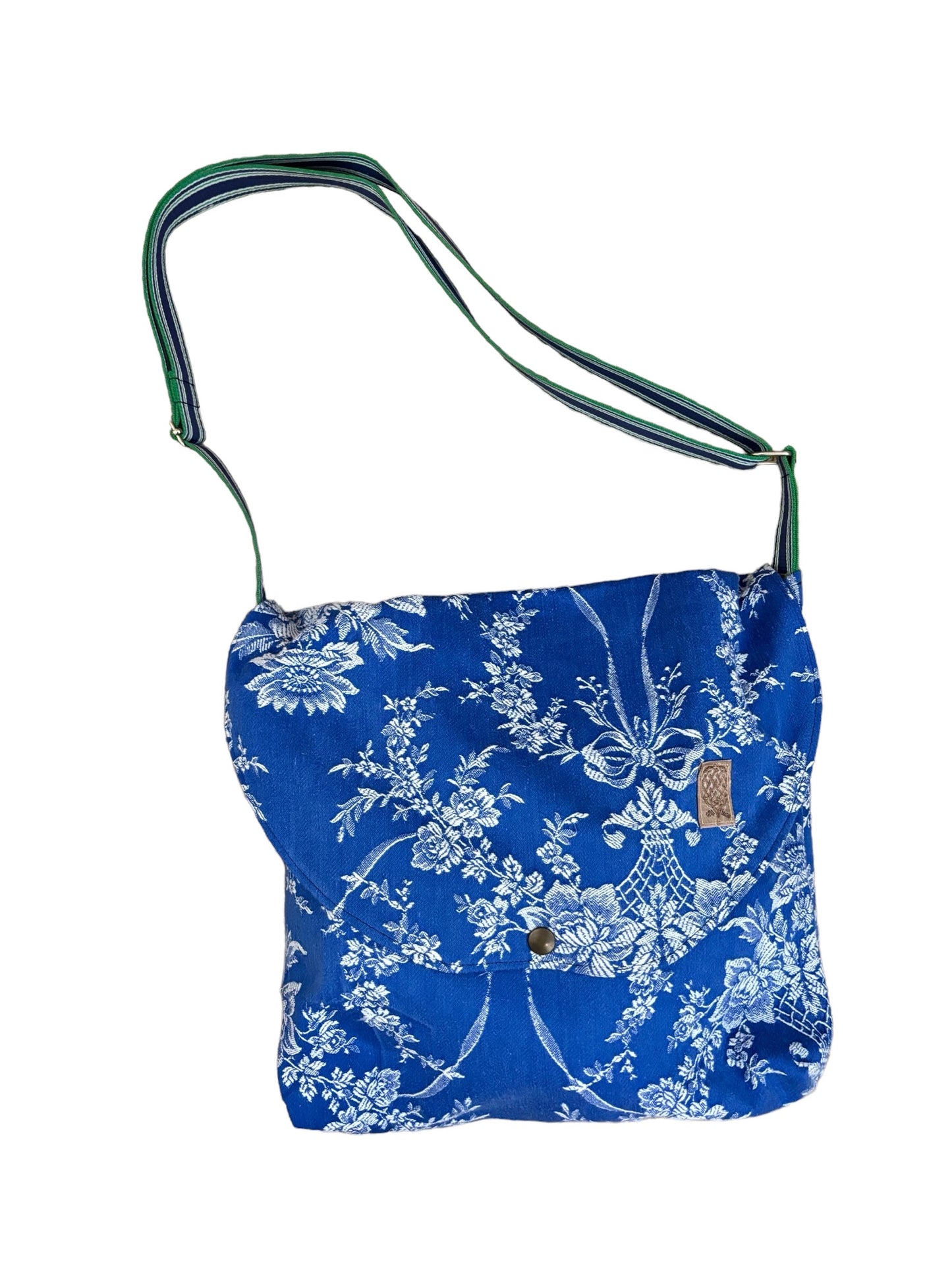 Ona "BANDOLERA" azul flores
