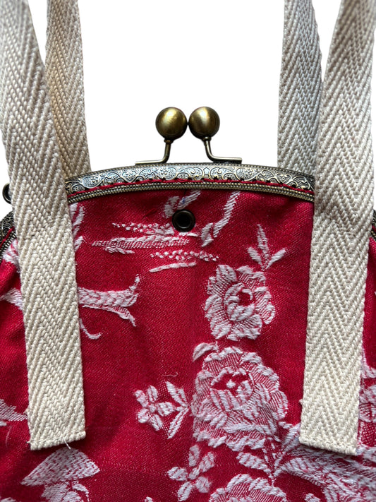 Bolsa ganchillo roja