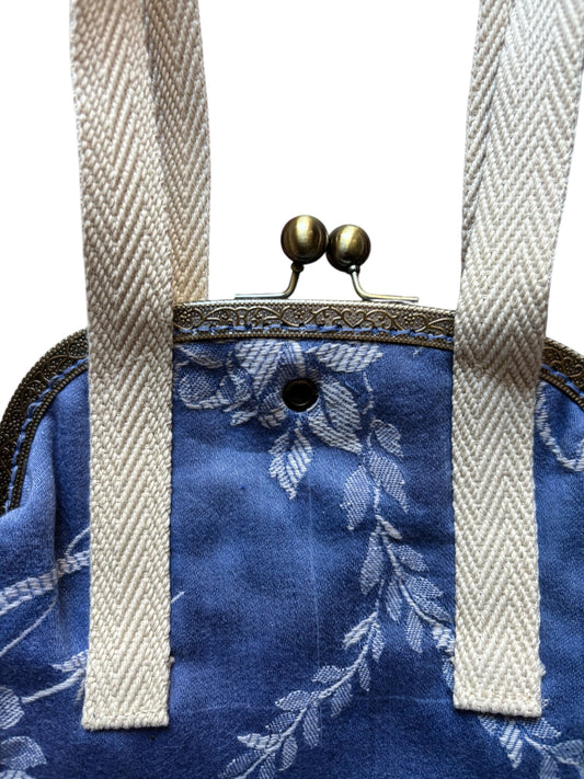 Bolsa ganchillo azul