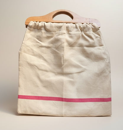 Bolsa asa madera lino