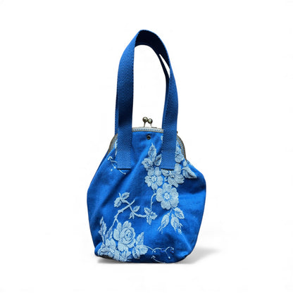 Bolsa ganchillo azul