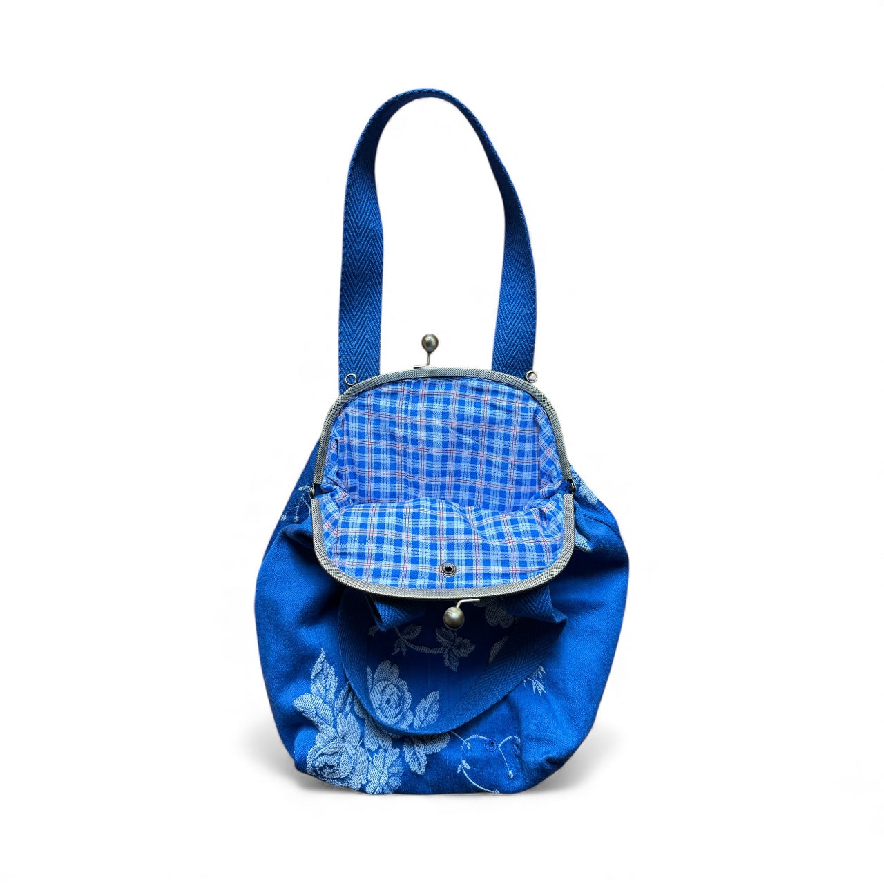 Bolsa ganchillo azul