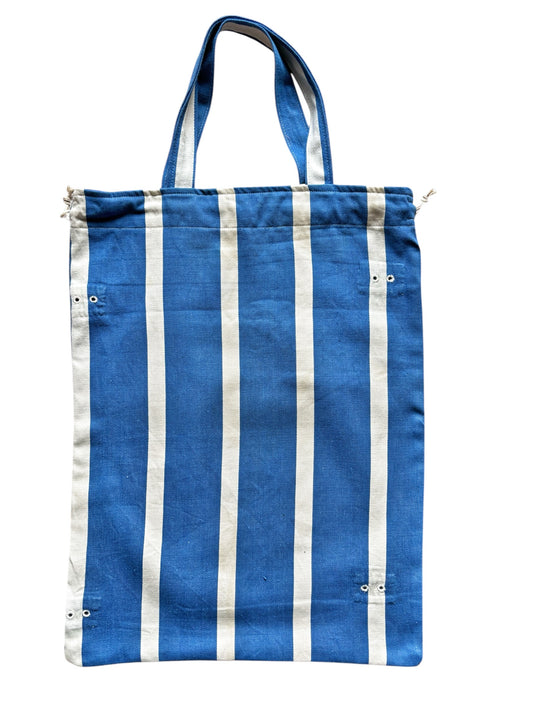 Bolsa de pan azul rayas