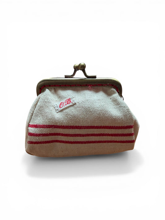 Monedero vintage lino antiguo