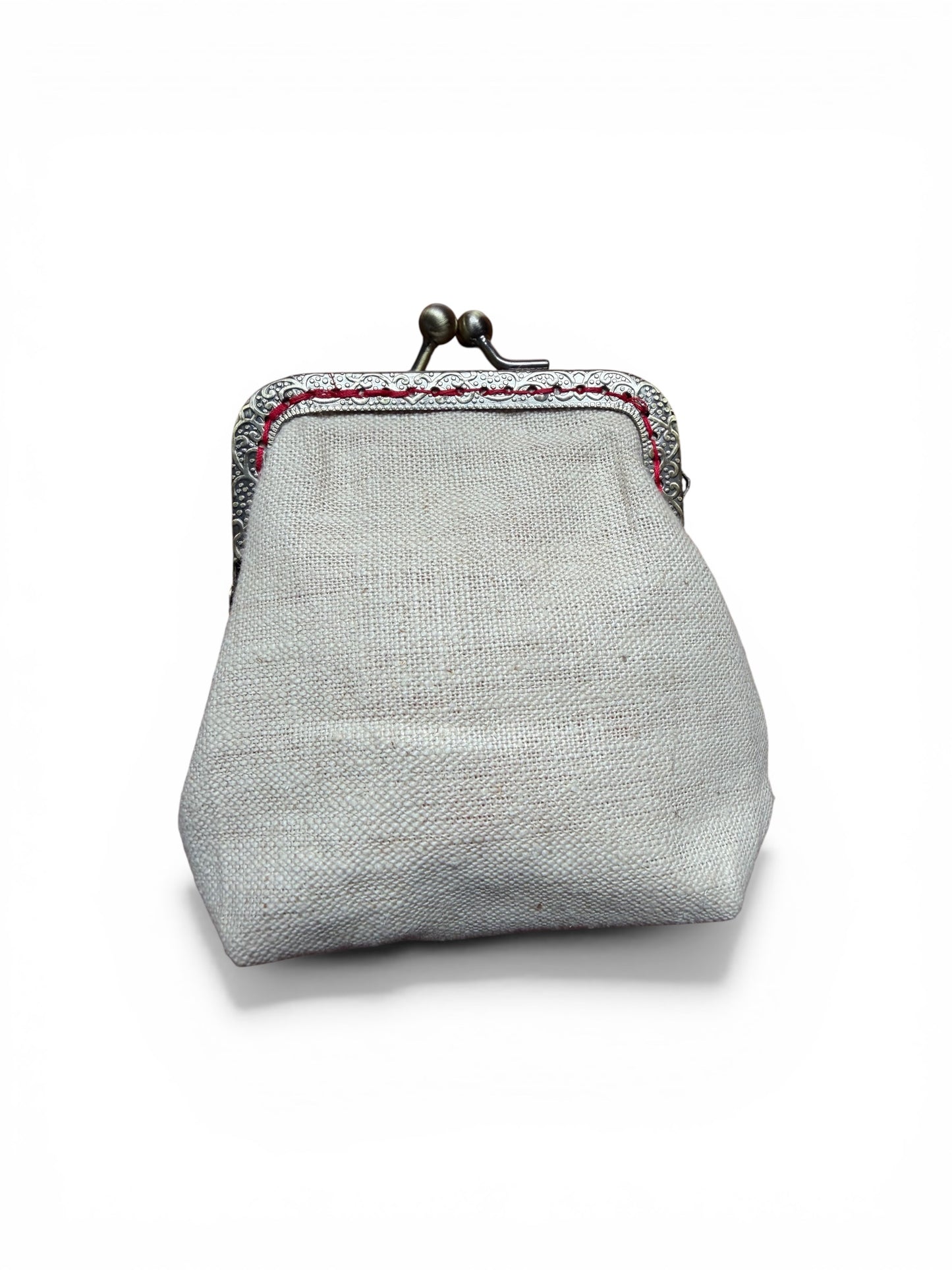 Monedero vintage lino