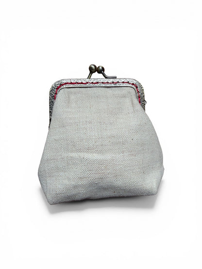 Monedero vintage lino