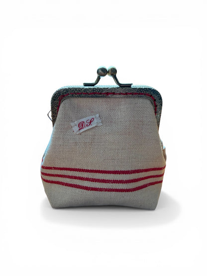 Monedero vintage lino