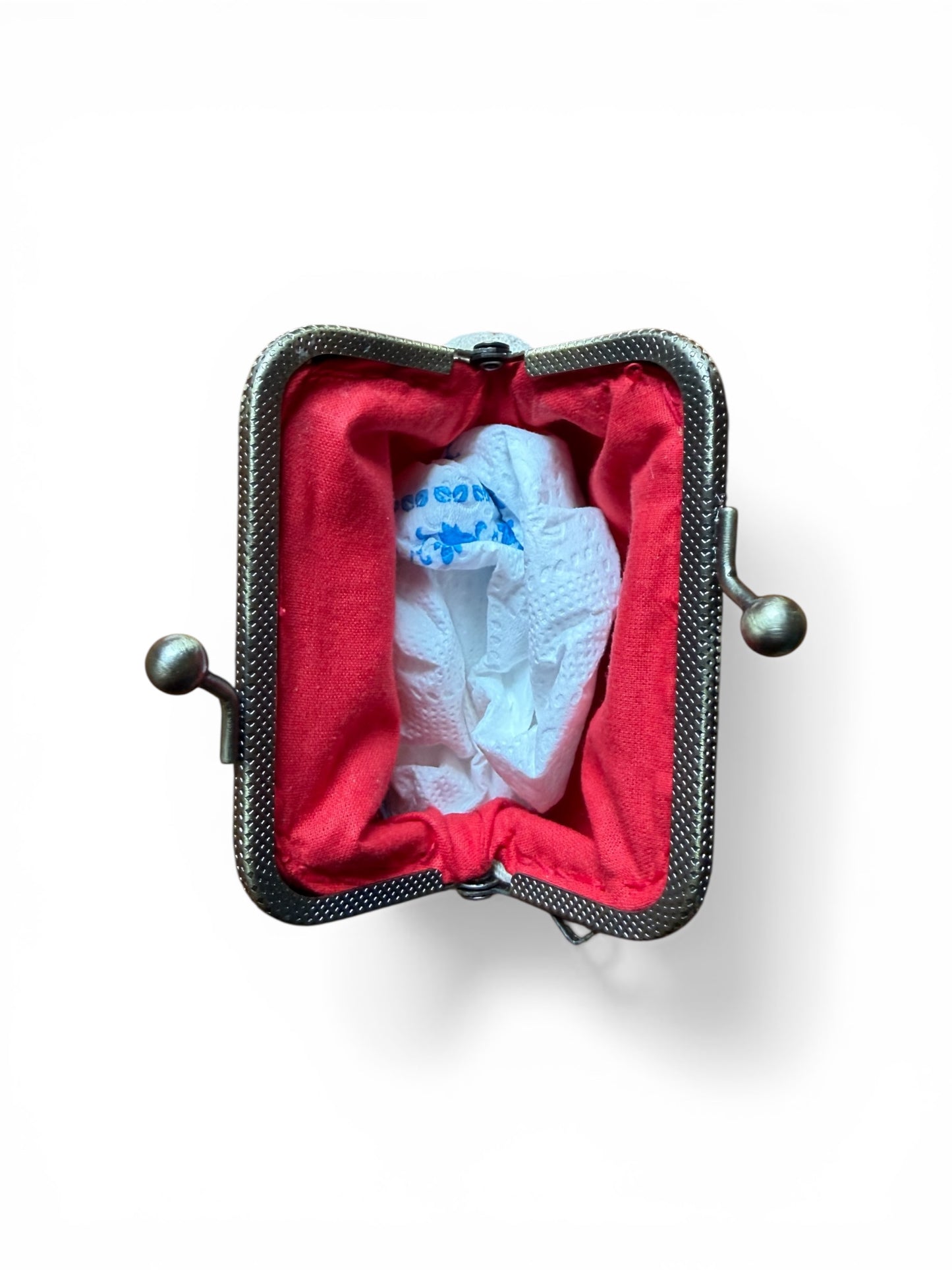 Monedero vintage lino